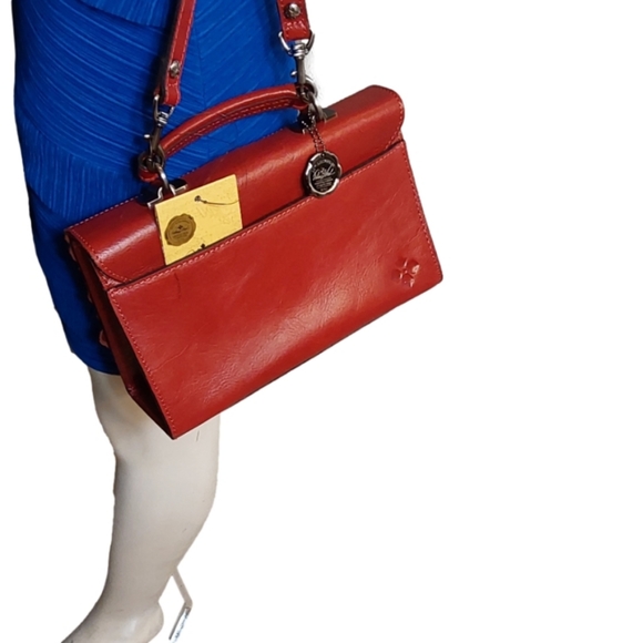 PATRICIA NASH HAND TOOLED LEATHER RED OX MEDIUM CROSSBODY BAG - Picture 4 of 12